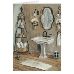 French Bathroom with Mirror and Sink