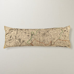French battlefields and roads body cushion
