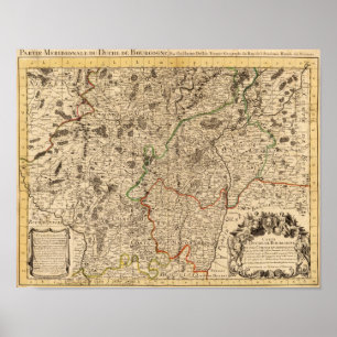 French battlefields and roads poster