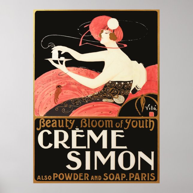 French Beauty Vintage Ad Poster (Front)
