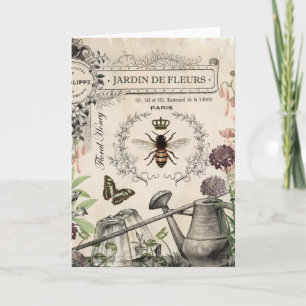 FRENCH BEE GARDEN CARD