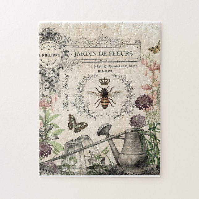 FRENCH BEE GARDEN JIGSAW PUZZLE (Vertical)