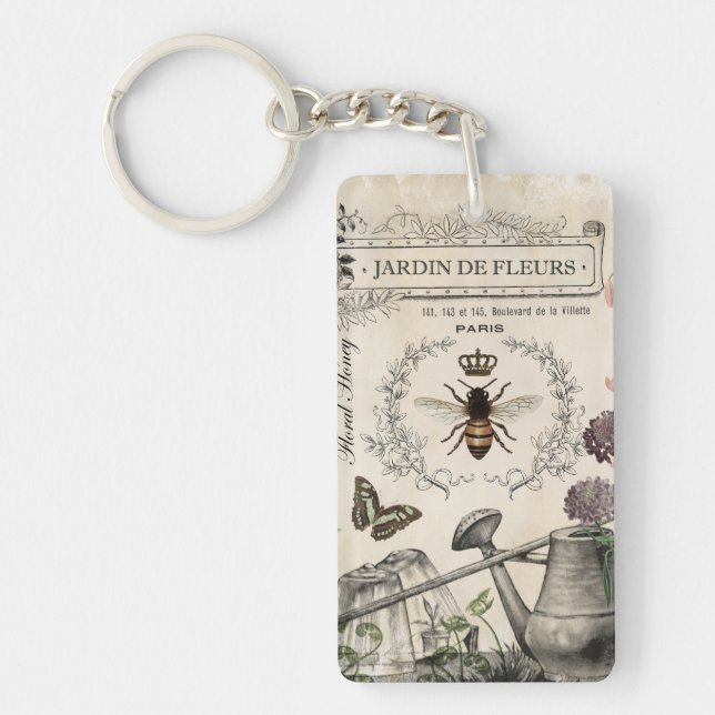 FRENCH BEE GARDEN KEY RING (Front)