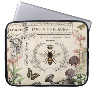 FRENCH BEE GARDEN LAPTOP SLEEVE