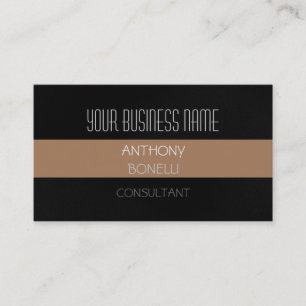 French Beige Dark Grey Charming Business Card