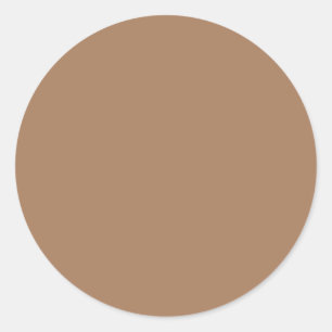 French Beige Solid Colour Classic Round Sticker