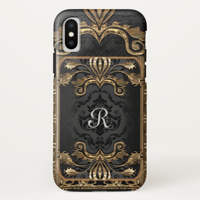 French Bella Elegant Boho Goth Chic Monogram Case-Mate iPhone Case (Back)