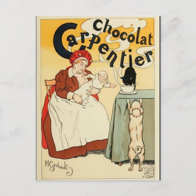 French Belle Epoque vintage poster postcard (Front)