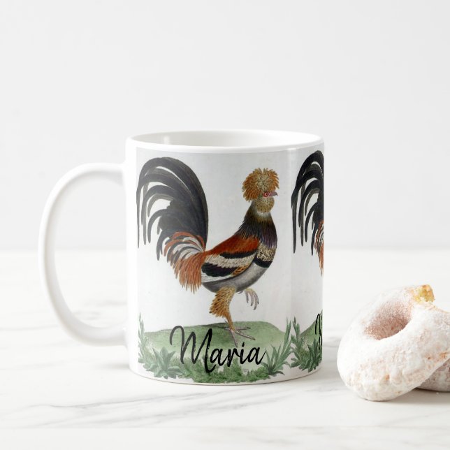 French Bird Mug (With Donut)
