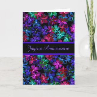 French Birthday Florial Dream Card- Blank Card