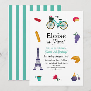 French Birthday Paris Girls Fun - Any Age Invitation