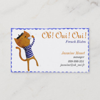 French bistro business card