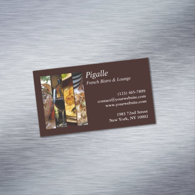 French Bistro Magnetic Business Card (In Situ)