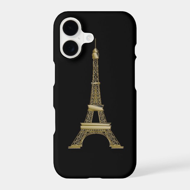 French Black & Gold Eiffel Tower (Back)
