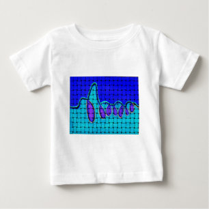 French Blue Abstract with Woven Texture Baby T-Shirt