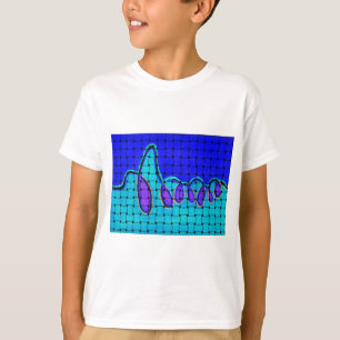 French Blue Abstract with Woven Texture T-Shirt
