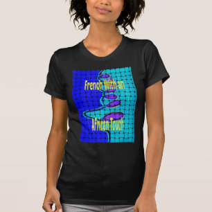 French Blue African Woven Abstract Purple Shape T-Shirt