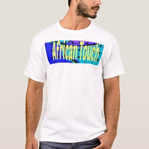 French Blue African Woven Abstract Purple Shape T-Shirt