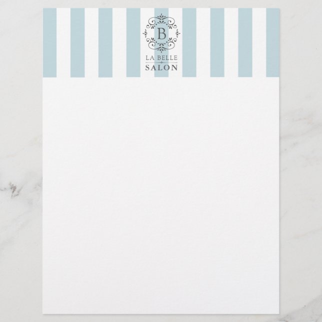 French Blue and White Stripes with Monogram (Front)