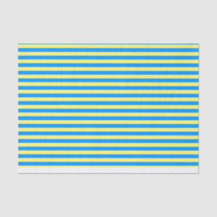 French Blue and Yellow Stripes Tissue Paper