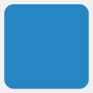 French Blue Bold Colour Coordinating Square Sticker