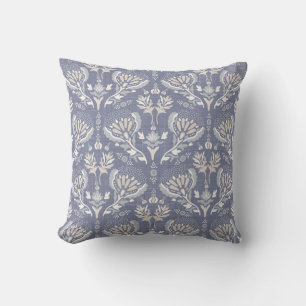 French blue damask, shabby chic. cushion