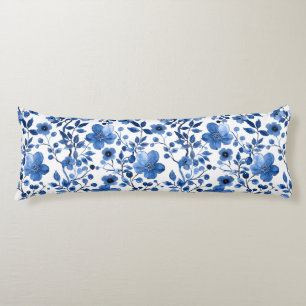 French Blue Floral Charm Body Cushion