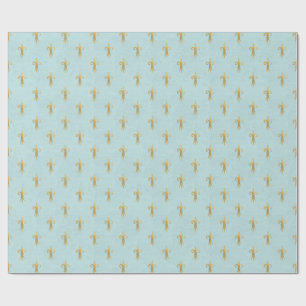 French Blue Fluer De Lis Gift Wrapping Paper