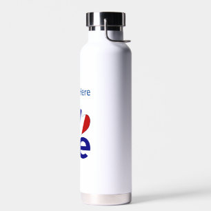 French Blue LOVE Gearr Flag Personalised Water Bottle