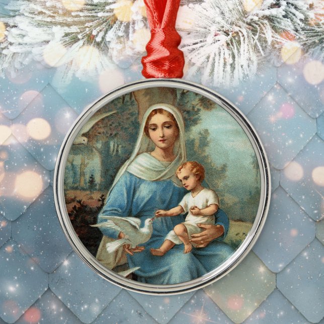French Blue Madonna Ornament (Creator Uploaded)