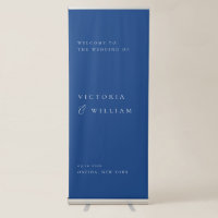French Blue Minimalist Wedding Welcome