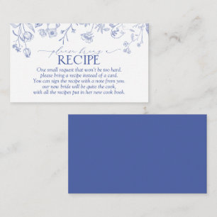 French Blue Please Bring A Recipe Enclosure Card