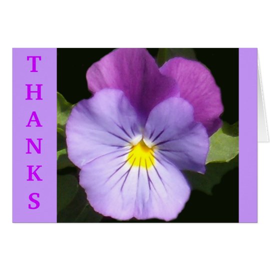 French Blue Purple Pansy Card
