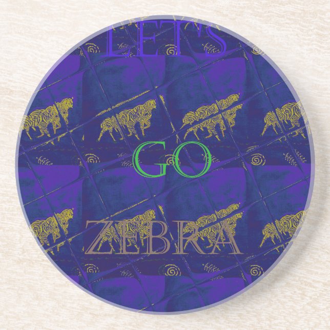 French Blue  Safari  Lets Go Zebra  Hakuna Matata  Coaster (Front)