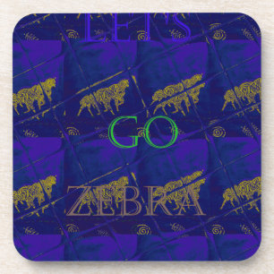 French Blue Safari Lets Go Zebra Hakuna Matata Coaster