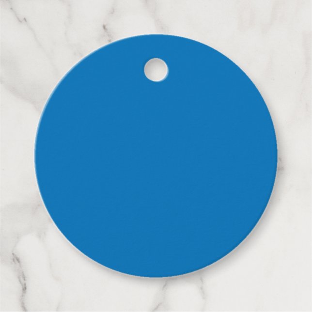 French Blue Solid Colour Favour Tags (Front)