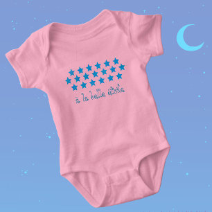 French Blue Stars A La Belle Etoile Baby Bodysuit