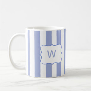 French Blue Stripes Coffee Mug