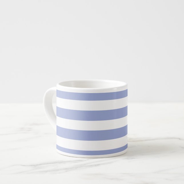 French Blue Stripes Espresso Cup (Front Left)