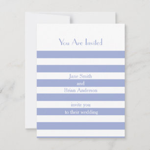 French Blue Stripes Invitation