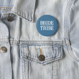 French Blue Stylised Bride Tribe 6 Cm Round Badge
