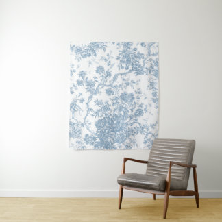 French Blue Toile de Jouy Tapestry