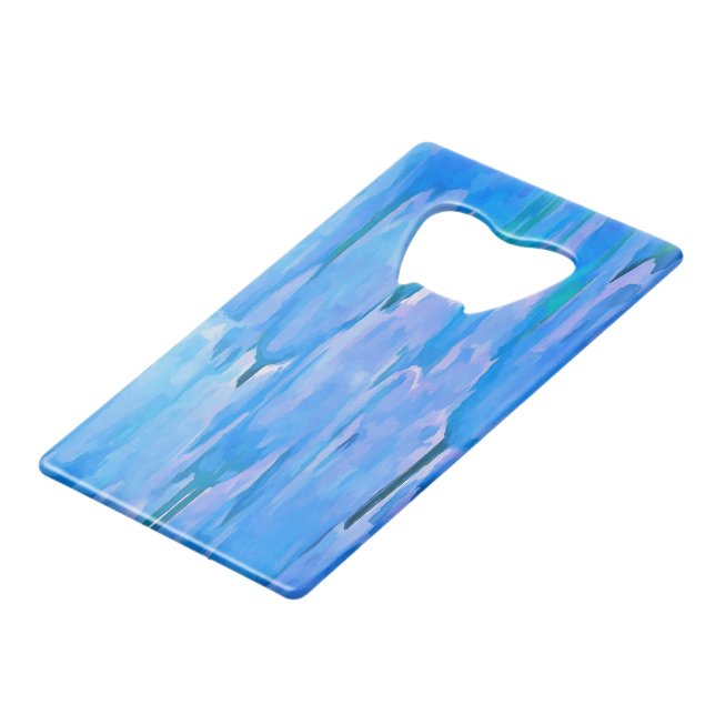 French Blue Tulips Abstract Floral Pattern (Back Angled)
