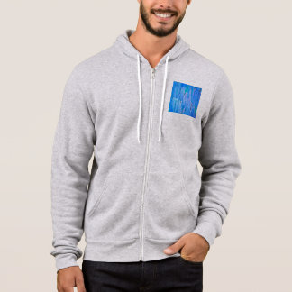 French Blue Tulips Abstract Floral Pattern Hoodie
