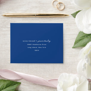 French Blue Wedding RSVP Envelope