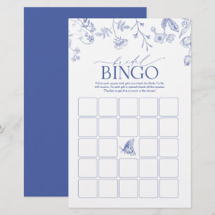 French Blue & White Victorian Bridal Bingo Game