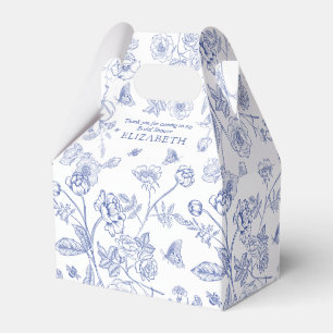 French Blue & White Victorian Bridal Shower Favour Box