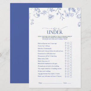 French Blue & White Victorian Bridal Shower Game