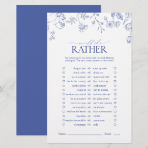 French Blue & White Victorian Bridal Shower Game