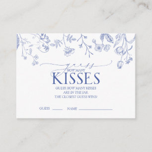 French Blue & White Victorian Bridal Shower Game Enclosure Card